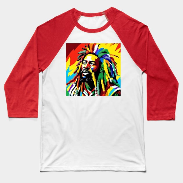 Rastaman Baseball T-Shirt by 3ric-